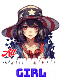 Anime 4th Of July Usa Flag All American Meaningful Gift Kids Long Sleeve Shirt