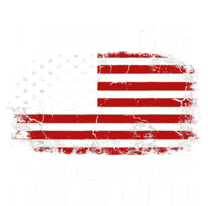 I Miss The America I Grew Up In American Flag Vintage Gift Sustainable Beanie