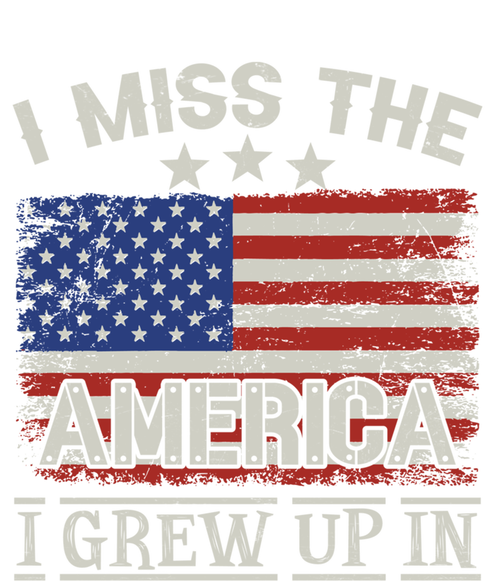 I Miss The America I Grew Up In Vintage American Usa Flag Great Gift Full Zip Hoodie