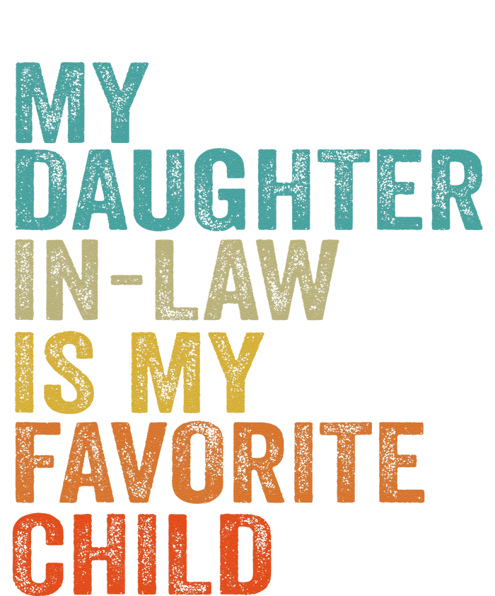 My Daughter In Law Is My Favorite Child Retro Vintage Women's Racerback Cropped Tank