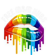 Dripping Lips Rainbow LGBTQ Mother FREE MOM HUGS Cooling Performance Crew T-Shirt