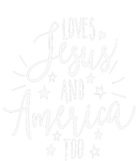 Loves Jesus And America Too 4th Of July Christian Insulated Varsity Jacket