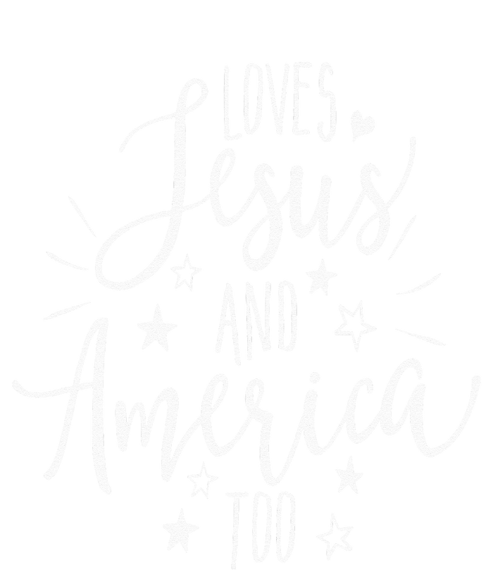 Loves Jesus And America Too 4th Of July Christian Insulated Varsity Jacket