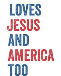 Retro Loves Jesus And America Too God Christian 4th Of July Women's Crop Top Tee