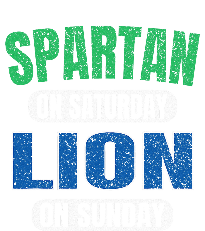 Spartan On Saturday Lion On Sunday Funny Detroit Vintage T-Shirt