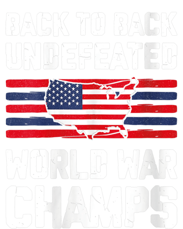 Back To Back Undefeated World Champs American Flag Usa Gift Bumper Sticker