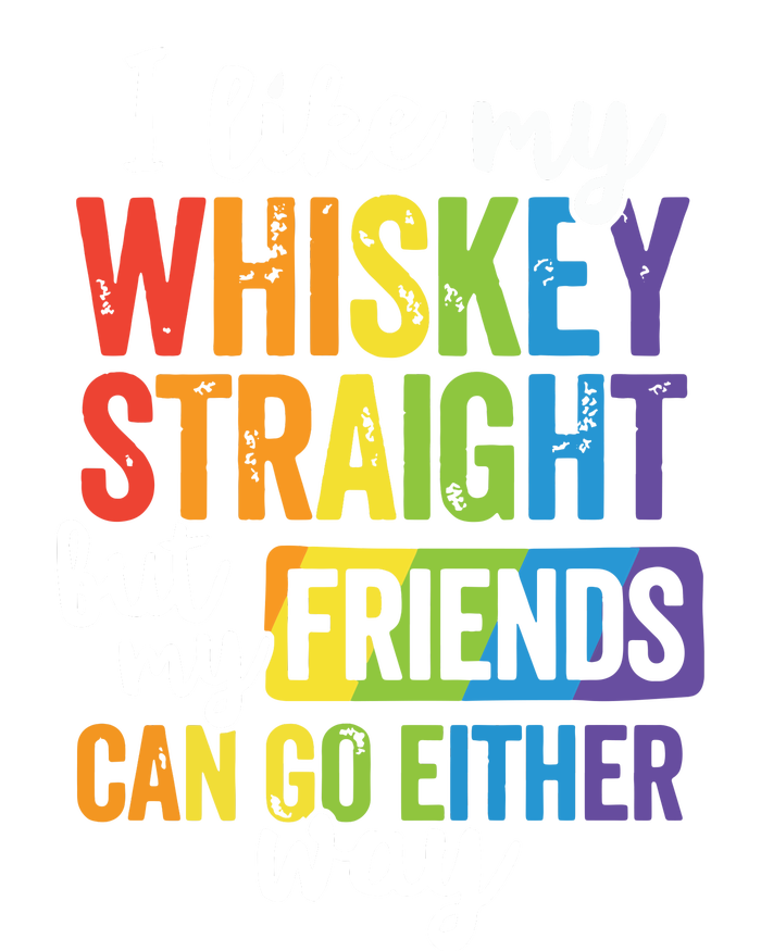 I Like My Whiskey Straight LGBT Pride Gay Lesbian 7 Panel Mesh Trucker Snapback Hat