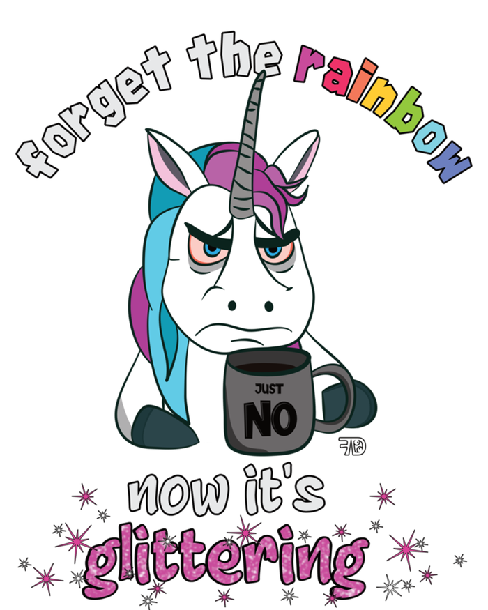 Now Its Glittering Funny Fierce Unicorn With Mug Gift T-Shirt