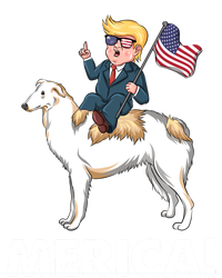 Trump Merica Riding A Borzoi Dog 4th July Cool Gift Toddler Long Sleeve Shirt