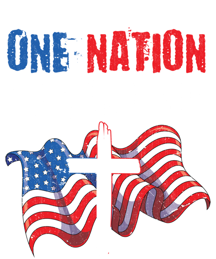 One Nation Under God Us Flag Christian American 4th Of July Cool Gift Stripe Pom Pom Beanie