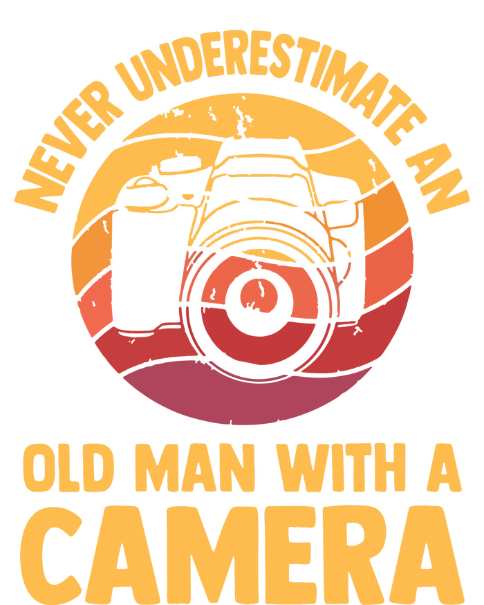 Never Underestimate An Old Man With A Camera Photography Valucap Bio-Washed Visor