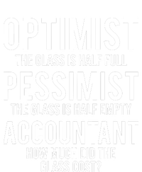 Optimist Pessimist Accountant Glass Funny Accounting Kids Long Sleeve Shirt