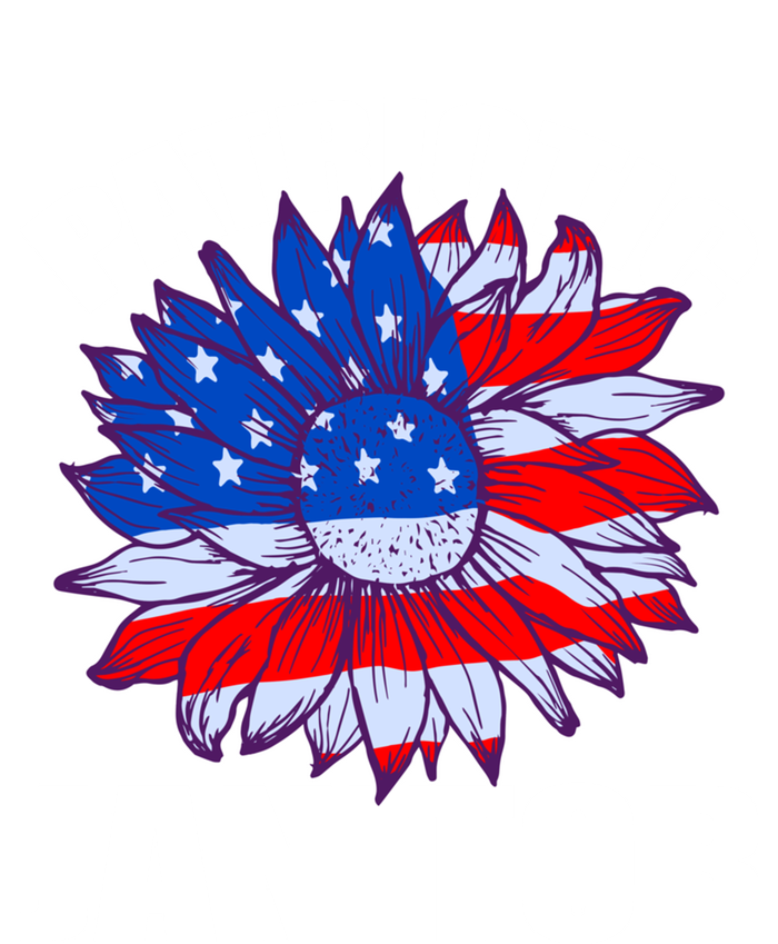 Patriotic Janitor Sunflower Retro Job America Flag Cute Gift Women's T-Shirt