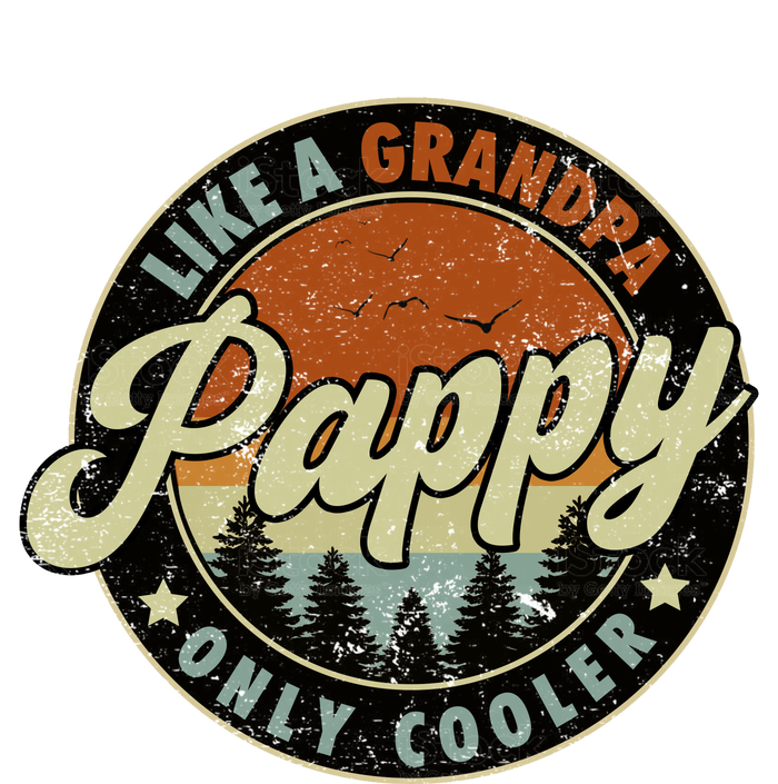 Pappy Like A Grandpa Only Cooler Vintage Retro Fathers Day Ladies Long Sleeve Shirt