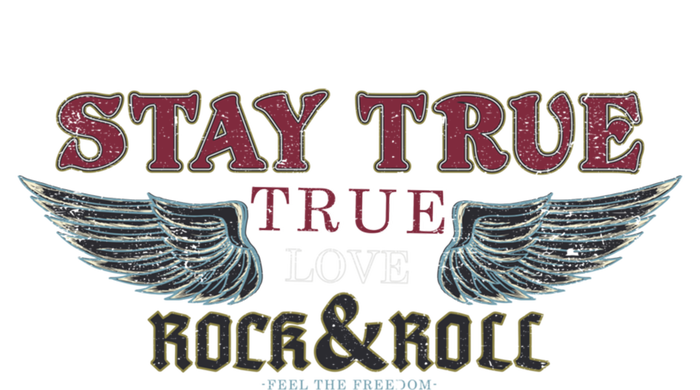 Vintage Angle Wings Stay True Feel Freedom Rock And Roll Gift T-Shirt