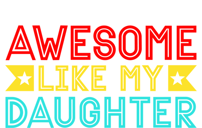 Fathers Day Awesome Like My Daughter Funny Vintage Dad Gift Women's Tri-Blend 3/4-Sleeve Raglan Shirt