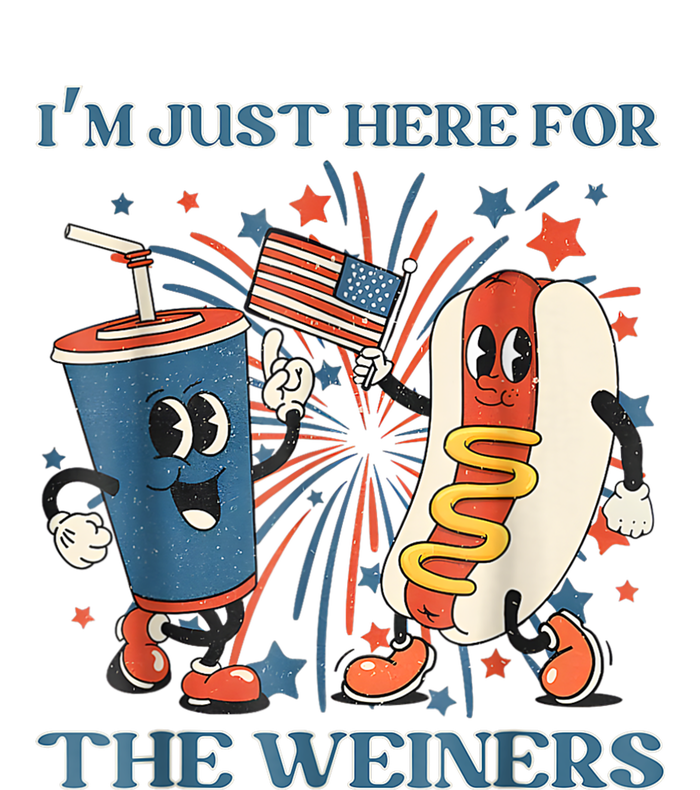 Hot Dog Im Just Here For The Wieners 4Th Of July Premium Hoodie