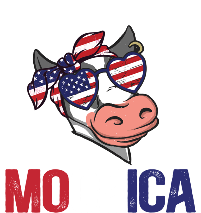 Funny Moorica Cow Lover 4th Of July Usa Patriotic Cow Meaningful Gift Kids Long Sleeve Shirt