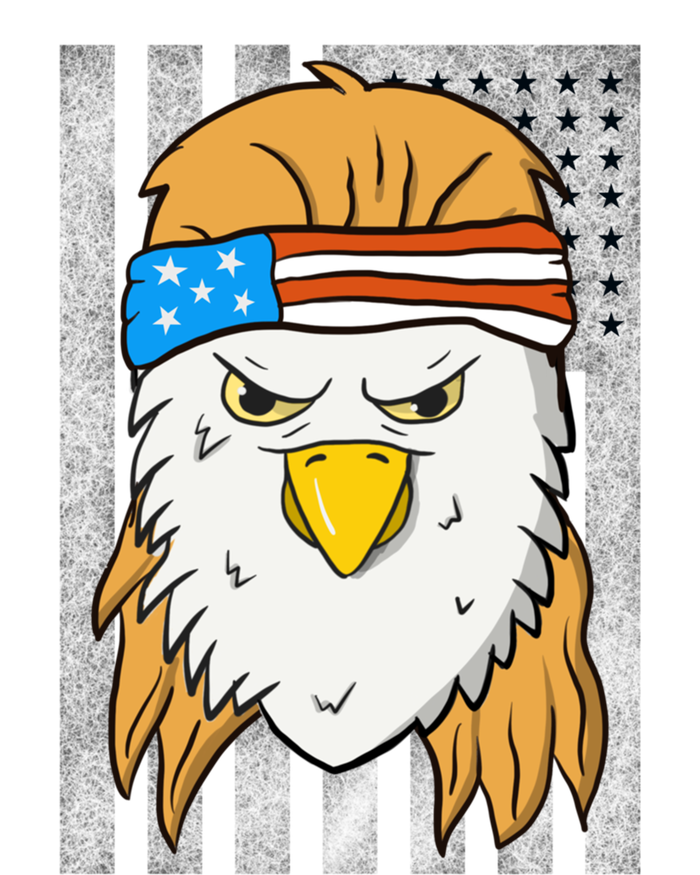 Funny Mullet Merica Bald Eagle 4th Of July American Flag Gift T-Shirt