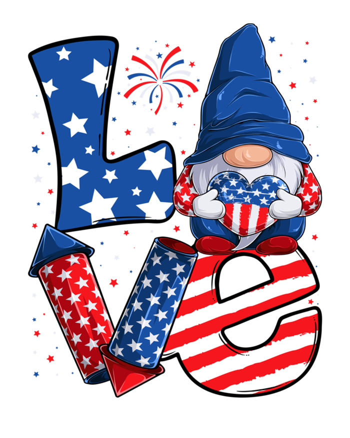 Xray Tech Love 4th Of July Gnome Usa Patriotic Gift Sustainable Beanie