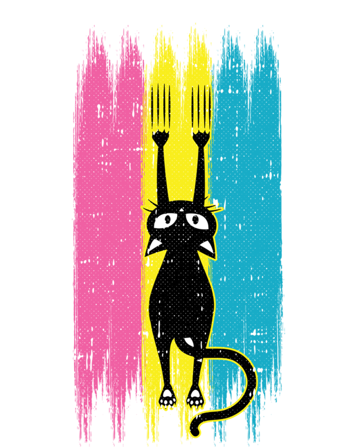 Cat Scratching Pansexual Pride Kitten Kitty Lgbtq Ally Gift T-Shirt