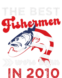 The Best Fishermen Were Born In 2010 Fun 12 Birthday Fishing Women's Crop Top Tee