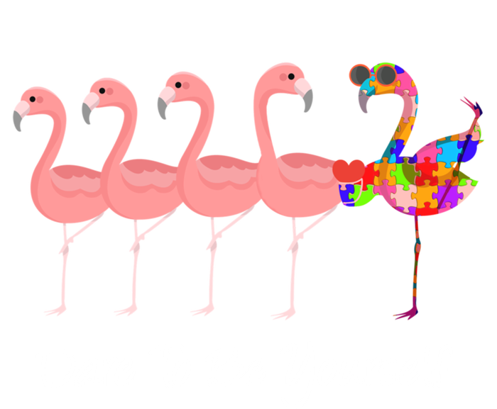 Dare To Be Yours Autism Awareness Pink Flamingo Gift T-Shirt