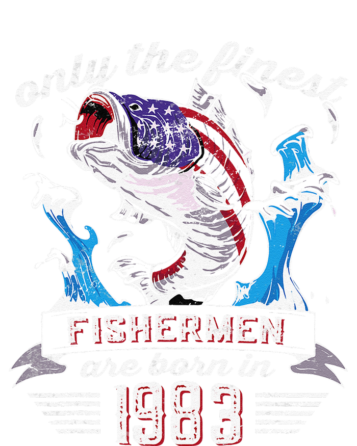 US Flag Bass Fishermen Are Born In 1983 39th Birthday Women's T-Shirt