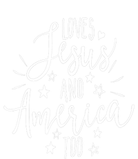 Loves Jesus And America Too 4th Of July Christian T-Shirt