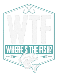 WTF Wheres The Fish Funny Fishing Joke Hook Lure Bass Women's T-Shirt