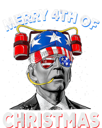 Merry 4th Of Christmas Funny Joe Biden Confused 4th Of July Performance Fleece Hoodie