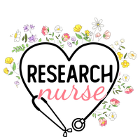 Floral Stethoscope Heart Nursing Research Nurse Gift T-Shirt