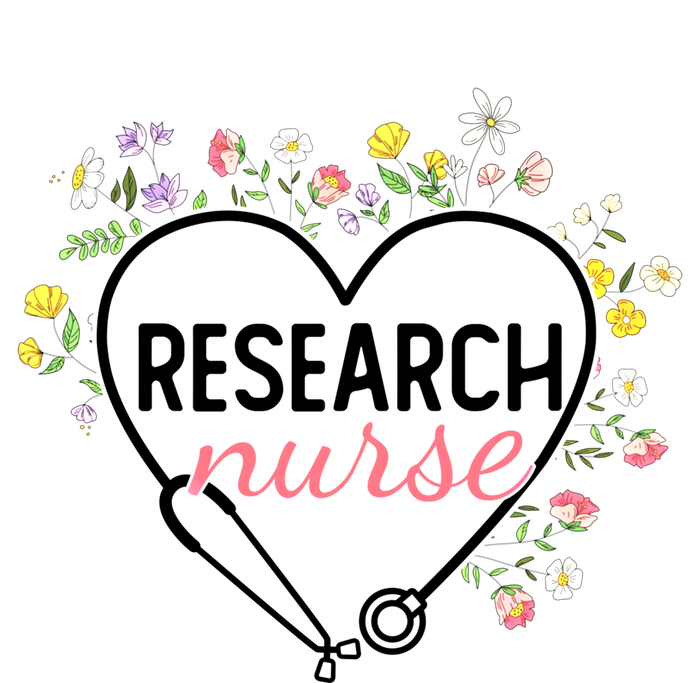 Floral Stethoscope Heart Nursing Research Nurse Gift T-Shirt