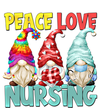 Funny New Nurse And Hippie Gnome Peace Love Nursing Great Gift Ladies Long Sleeve Shirt