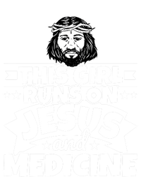 Girl Runs On Jesus And Medicine Cool Gift Ladies Long Sleeve Shirt