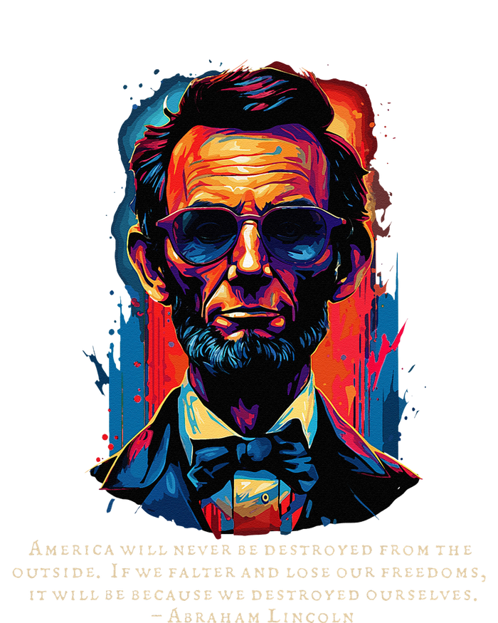 Abraham Lincoln Freedom Quote USA America July Patriotic Youth Performance Sprint T-Shirt