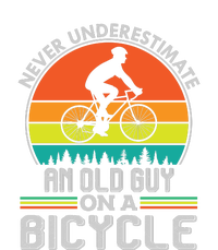 Never Underestimate An Old Guy On A Bicycle Gift Vintage Cyling Kids Long Sleeve Shirt