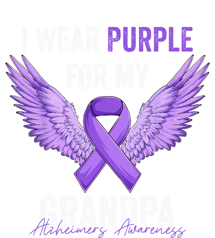 I Wear Purple For My Grandpa Dementia Alzheimer's Awareness Women's Fleece Hoodie