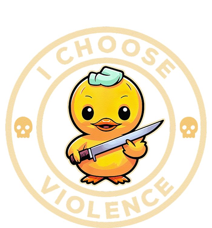 I choose violence funny cute duck holding knife T-Shirt