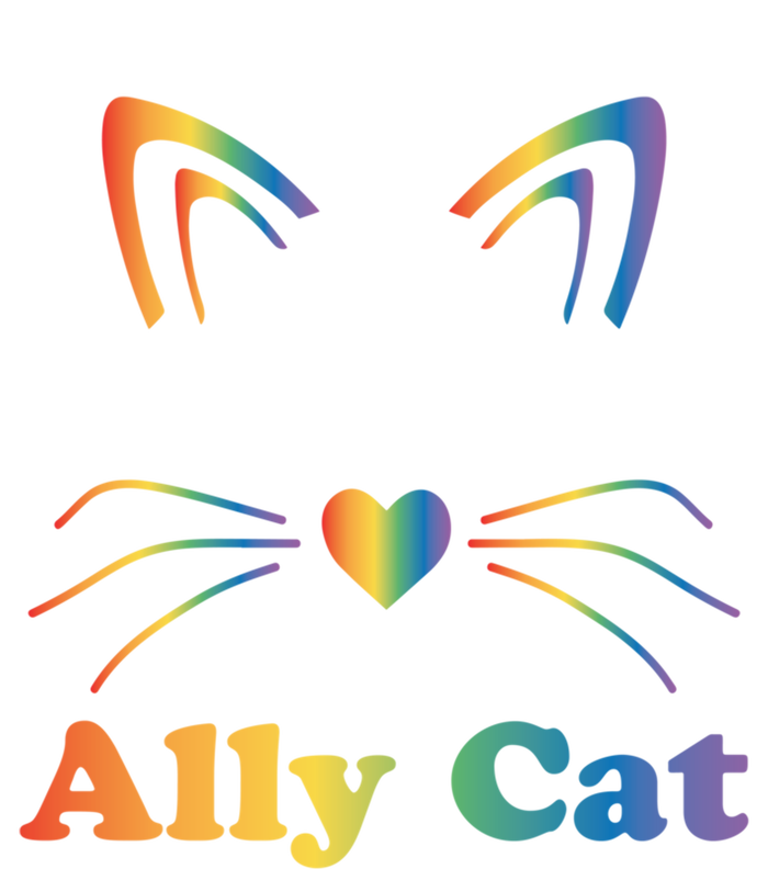 Lgbtq + Ally Cat Lgbtq Ally Cat Pride Gift Women's Tri-Blend 3/4-Sleeve Raglan Shirt