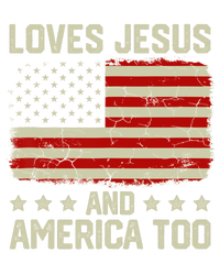 Loves Jesus And America Too USA Patriotic Christian T-Shirt