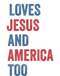 Retro Loves Jesus And America Too God Christian 4th Of July Urban Pullover Hoodie