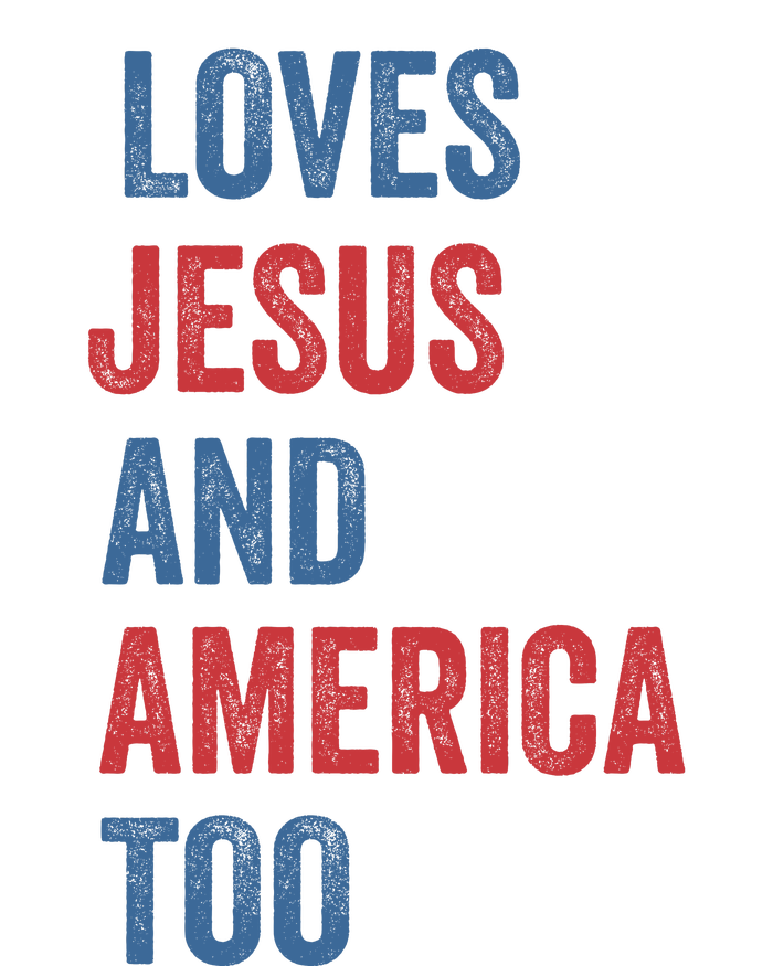 Retro Loves Jesus And America Too God Christian 4th Of July Urban Pullover Hoodie