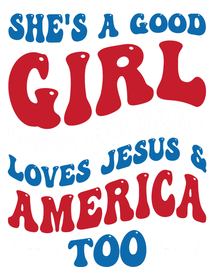 Shes A Good Girl Loves Her Mama Jesus & America Too Groovy Metallic Star Ornament