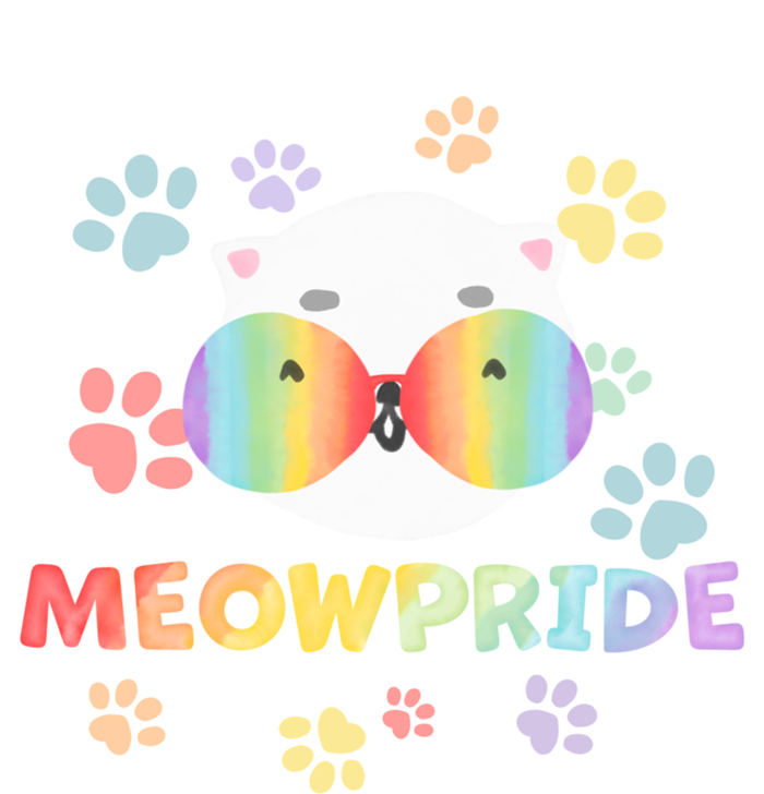 Meowpride Cat With Rainbow Sunglasses Lgbtqia + And Ally Gift Valucap Bio-Washed Visor