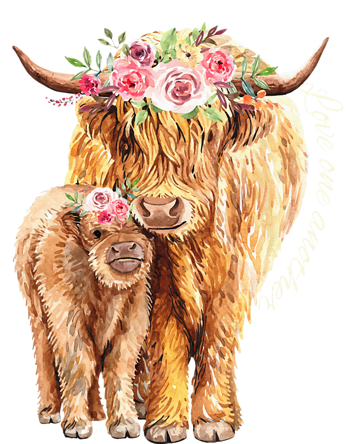 Highland Cattle Lover Cow Calf Farm Love One Another Cute T-Shirt