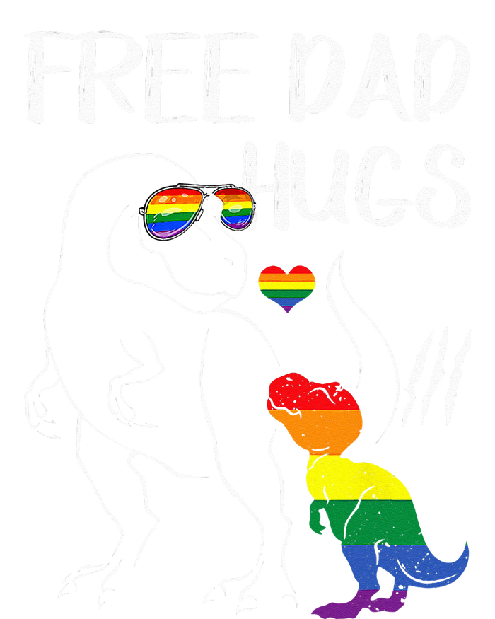 Free Dad Hugs LGBT Pride Dad Dinosaur Rex Proud Ally Tall T-Shirt