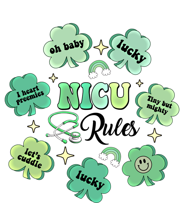 Nicu Nurse Lucky Shamrock Rainbow Happy St Patricks Day Cool Gift Bumper Sticker