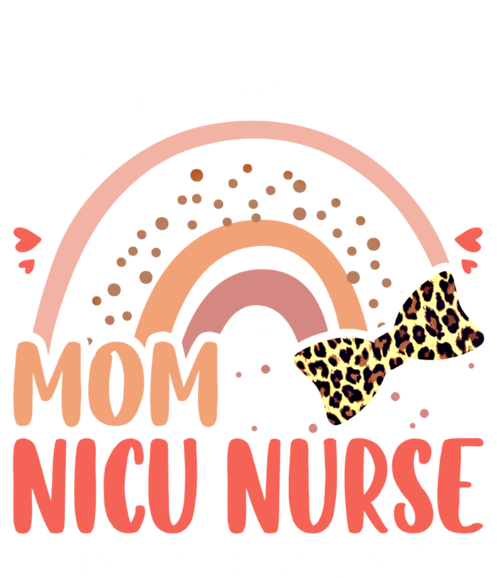 Leopard Rainbow Mom Nicu Nurse Mothers Day Nursing Mama Gift Infant Baby Jersey Bodysuit