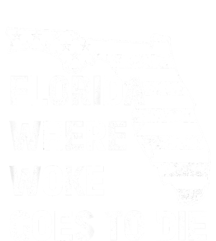 Florida Where Woke Goes To Die Funny Retro Garment-Dyed Sweatshirt